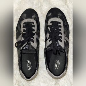 Coach black and grey tennis shoes size 11